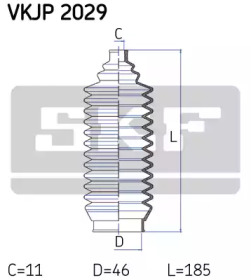 Гофрированный кожух / прокладки SKF для MITSUBISHI GALANT V седан (E5_A, E7_A, E8_A) 2.0 V6-24 (E64A, E54A)
